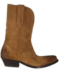 Golden Goose - Low Wish Star Suede Cowboy Boots - Lyst