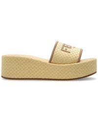 Fendi - Sunshine Flatform Slides - Lyst