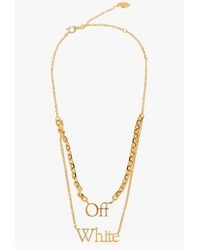 Off-White c/o Virgil Abloh - Logo Plaque Chain-linked Necklace - Lyst