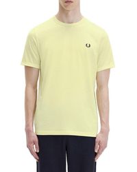 Fred Perry - Ringer Logo-embroidered Crewneck T-shirt - Lyst