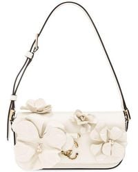 Jimmy Choo - Avenue Floral-appliqué Mini Leather Shoulder Bag - Lyst
