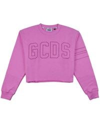 Gcds - Bling Jersey Crop Sweatshirt - Lyst