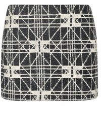 Elisabetta Franchi - Geometric-jacquard Tweed Mini Skirt - Lyst