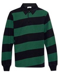 Burberry - Long-sleeve Striped Cotton Polo Shirt - Lyst
