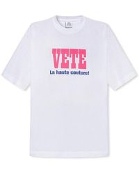 Vetements - Logo Printed Crewneck T-shirt - Lyst