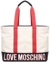 Love Moschino - Cotton Free Time Shopping Bag - Lyst