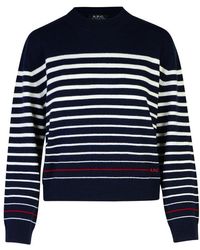 A.P.C. - 'billie' Navy Wool Sweater - Lyst
