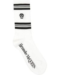 Alexander McQueen - Skull-knit Cotton-blend Mid-calf Socks - Lyst