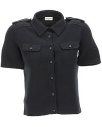 Saint Laurent - Buttoned Short-sleeved Polo Shirt - Lyst