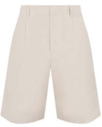 Prada - Pleated-detailed Knee-length Tailored Shorts - Lyst