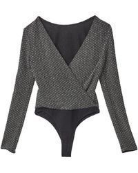 Karl Lagerfeld - Lurex-Embellished Bodysuit - Lyst