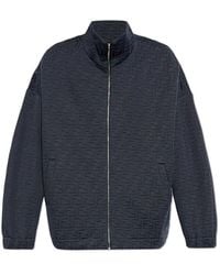 Fendi - Monogram Printed Zipped Sweatshirt - Lyst