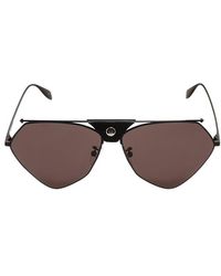 Alexander McQueen - Geometric Frame Sunglasses - Lyst
