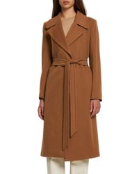 Tagliatore - Side-pocketed Belted-waist Coat - Lyst