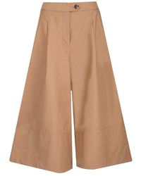 Zimmermann Cropped Wide-leg Trousers - Natural
