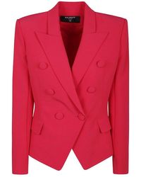 Balmain - Fitted Crepe 6-Button Jacket - Lyst