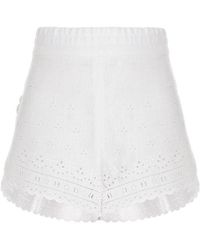 Dolce & Gabbana Broderie Anglaise Shorts - White