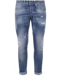 Dondup - Distressed Slim Fit Jeans - Lyst