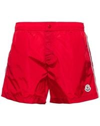 Moncler - Logo-patch Swim Shorts - Lyst