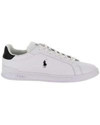 Polo Ralph Lauren - Heritage Court Ii Branded Leather Low-top Trainers - Lyst