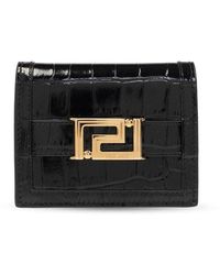 Versace - Leather Wallet With Logo - Lyst