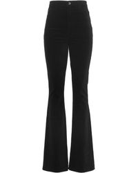 J Brand 1219 Runway High-rise Boot Cut Velvet Jeans - Black