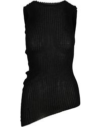 Maison Margiela Sleeveless Knitted Top - Black