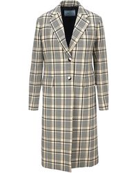Prada Plaid Straight Coat - Multicolour