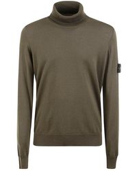 Stone Island - Compass Patch Roll-neck Jumper - Lyst