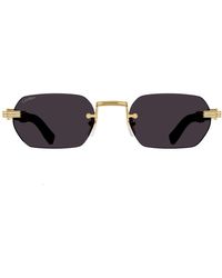 Cartier - Rectangle Frameless Sunglasses - Lyst