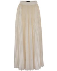 Fabiana Filippi 100% Cotton Elegant Skirt in Natural | Lyst