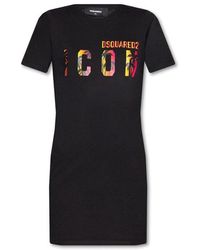 DSquared² - Icon Sunset Crewneck T-shirt Dress - Lyst