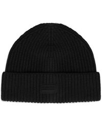 Barbour - Sweeper Logo Patch Detail Knitted Beanie - Lyst