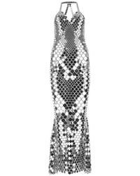 Rabanne - Sequin Embellished V-neck Dress - Lyst