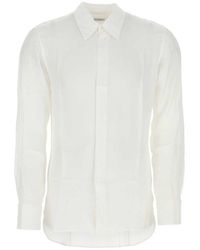 Dries Van Noten - Collared Button-up Tuxedo Shirt - Lyst