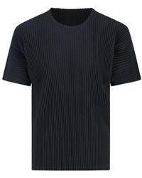 Homme Plissé Issey Miyake - Pleated Crewneck T-shirt - Lyst