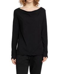 James Perse - Cowl Neck Long Sleeved T-shirt - Lyst