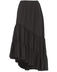 MSGM Skirt With Flounces - Black