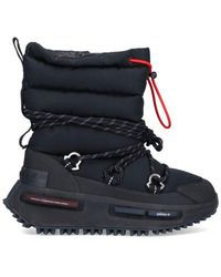 Moncler Genius - Moncler X Adidas Originals Logo Detailed Ankle Boots - Lyst