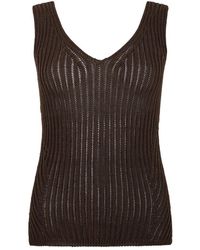Max Mara - Vicini Sleeveless Knitted Top - Lyst