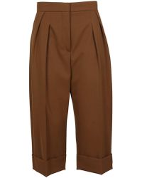 Max Mara Front Pleated Shorts - Brown