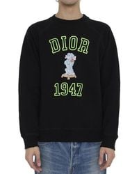 Dior - Logo Embroidered Crewneck Sweatshirt - Lyst