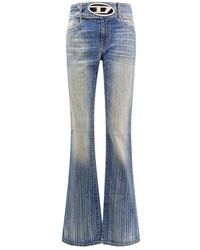 DIESEL - D-propol 0cbcx Mid-rise Flared Jeans - Lyst
