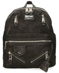 Moschino - Logo Patch Zip Detailed Backpack - Lyst