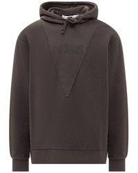 JW Anderson - Logo Embroidered Drawstring Hoodie - Lyst