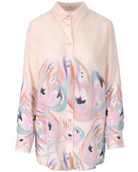 Etro - Graphic Print Collared Button-up Shirt - Lyst