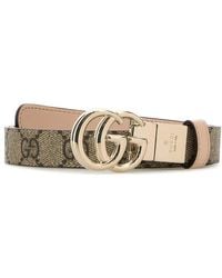 Gucci - Gg Supreme Fabric Gg Marmont Reversible Belt - Lyst