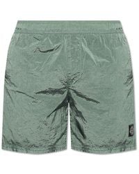 Stone Island - Shorts With Logo, - Lyst