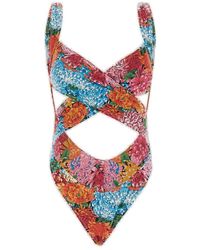 Reina Olga - Exotica Cut-out Open Back Swimsuit - Lyst