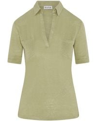 Not Shy - V-Neck Three-Quarters-Sleeved Top - Lyst